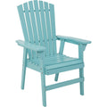 Turquoise Acacia Wood Upright Adirondack Chair I880445