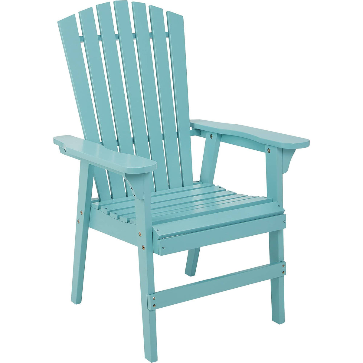Turquoise Acacia Wood Upright Adirondack Chair I880445
