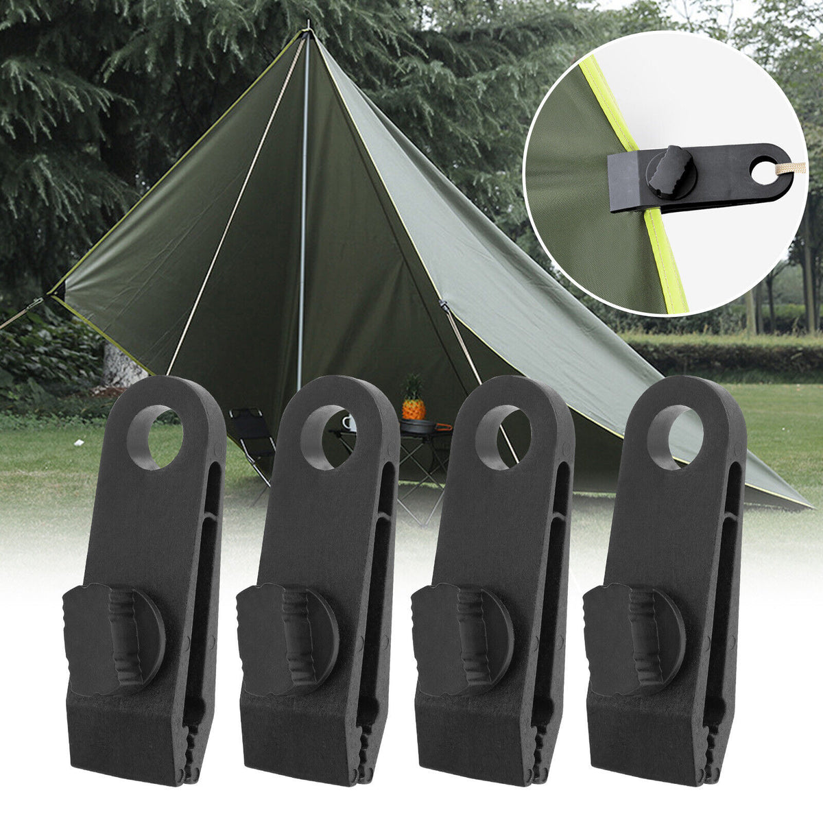 Reusable Heavy Duty Tent Clips for Tarp Awning Clamp Holder Y515