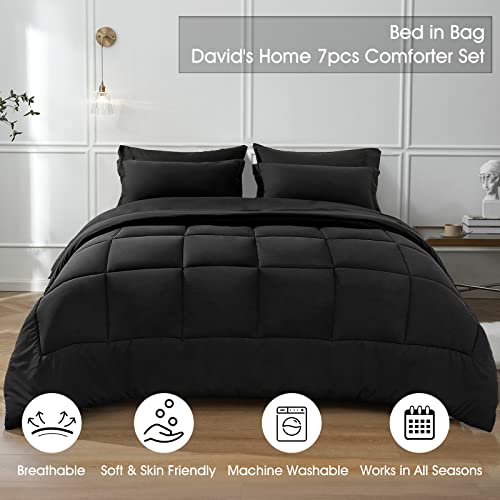 White Queen 7 Piece Comforter Set N96389