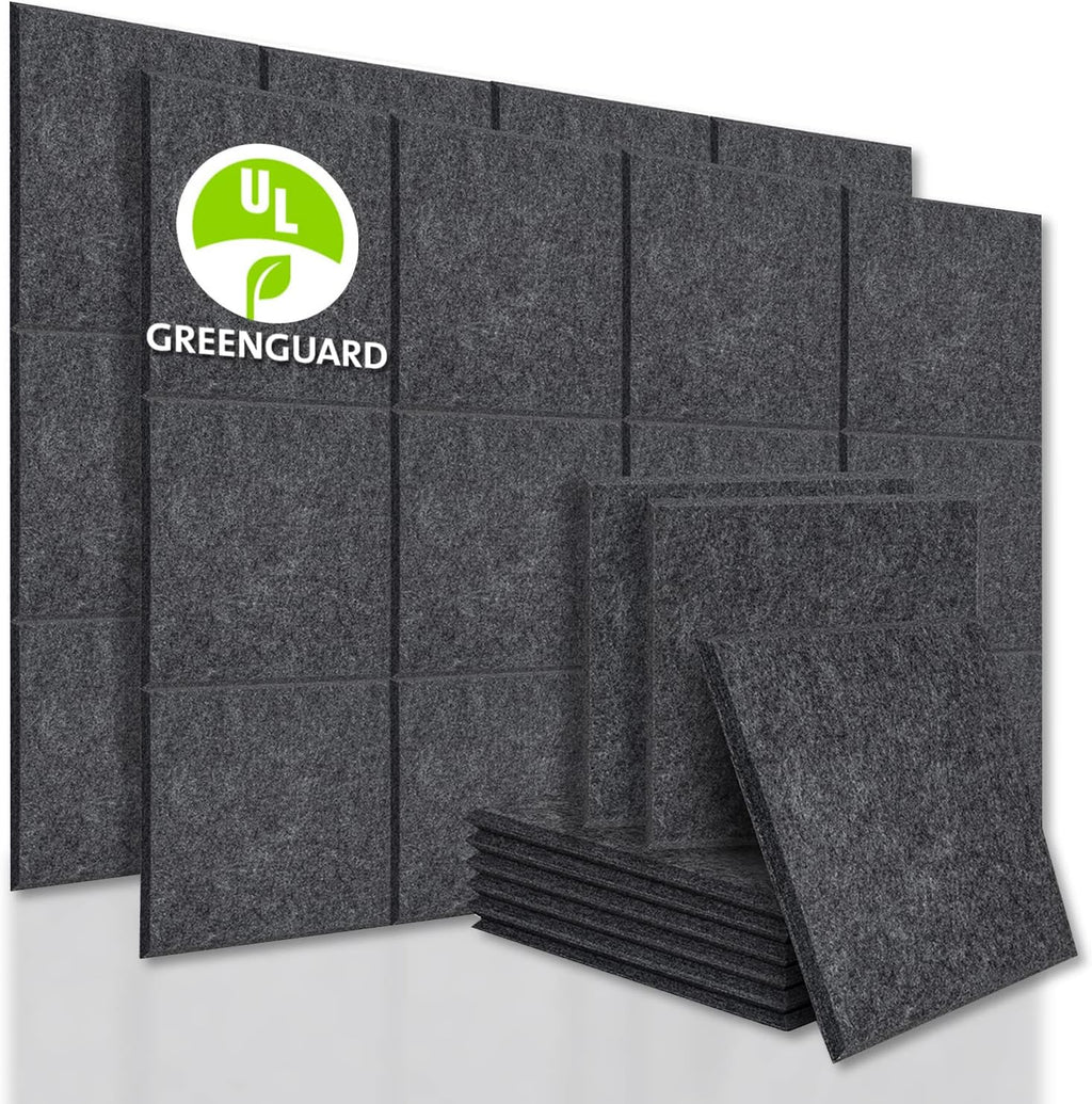 12x12 inch Light Gray Acoustic Panels 6 Pcs C56411
