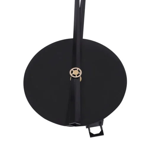 Black Wall Clock Pendulum Silent Quartz Movement B255