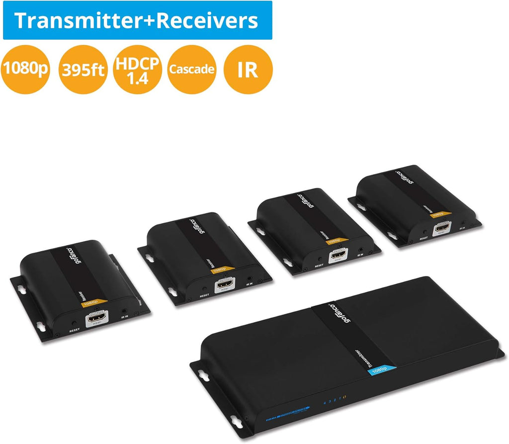 1080p 1x4 HDMI Extender Splitter Balun F193172
