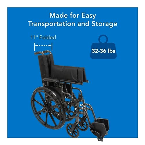 20" x 16" Height Adjustable Wheelchair with Elevating Leg Rest Z28299