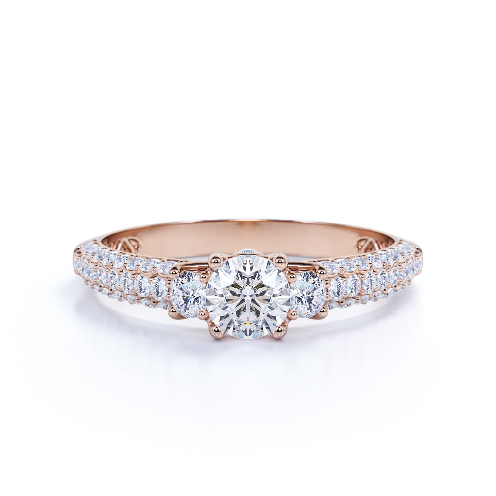 14K Rose Gold Lab Grown Diamond Ring P930711