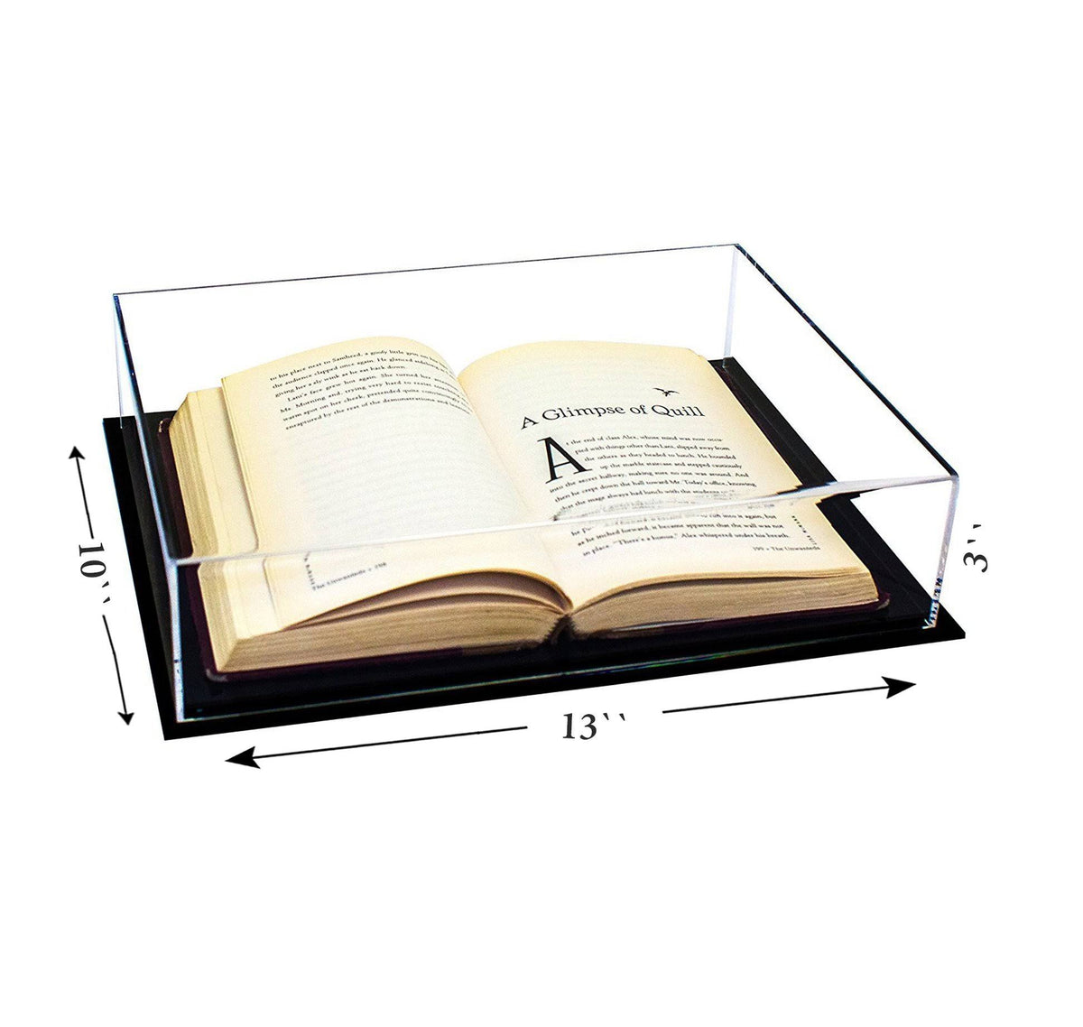 Clear Acrylic Book Display Case with Wall Mount A2549