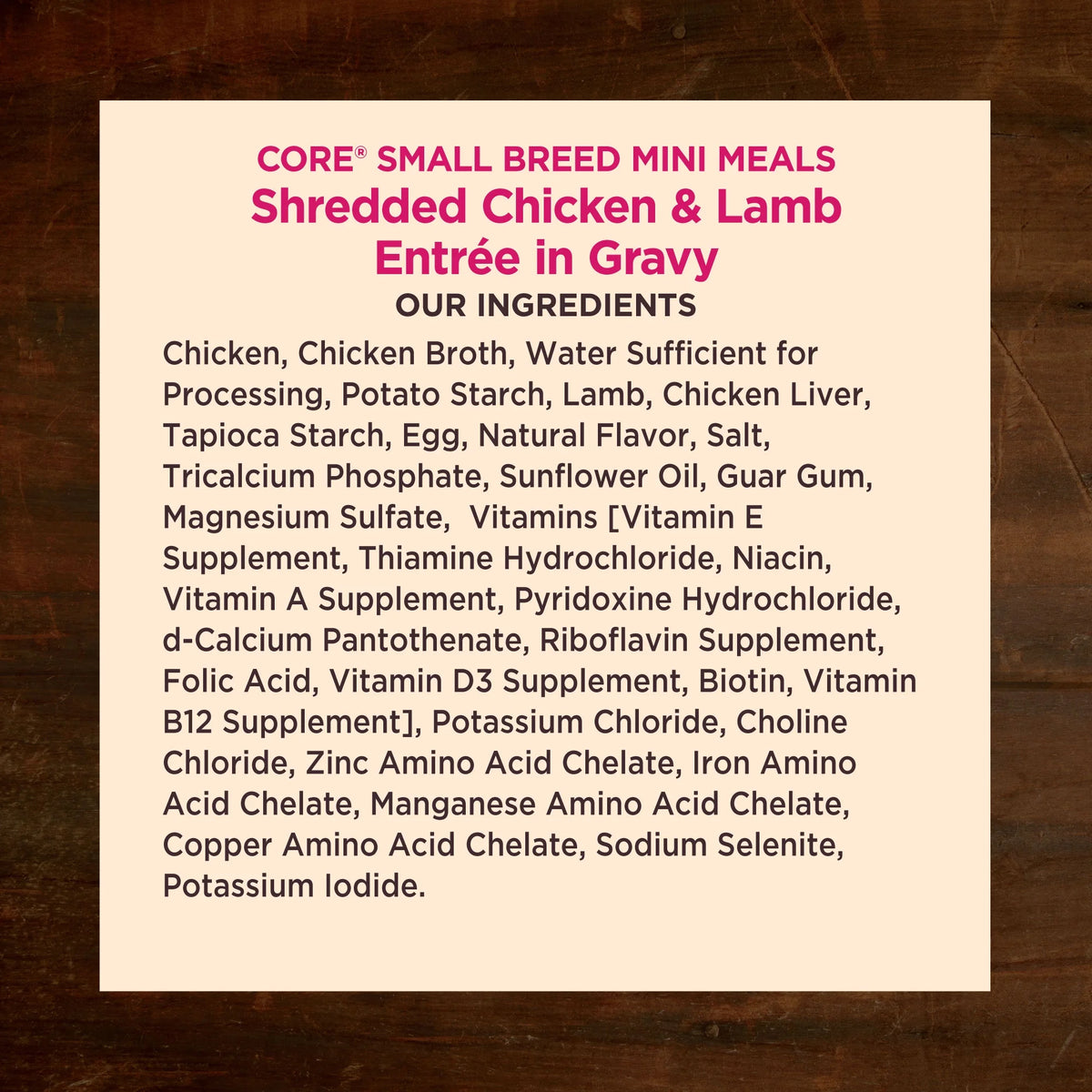 Grain Free Small Breed Wet Dog Food, Shredded Chicken & Lamb in Gravy, 3-Ounce (Pack of 12) O4017