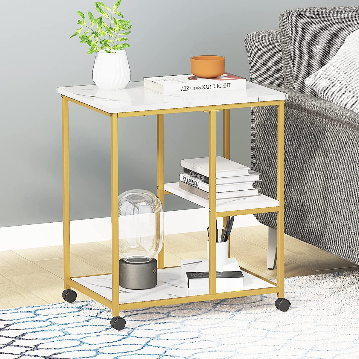 3-Tier Storage Cart with Wheels Y183