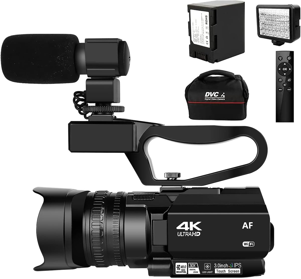 4K HD Auto Focus Video Camera 48MP 60FPS 30X Digital Zoom Camcorder F591426