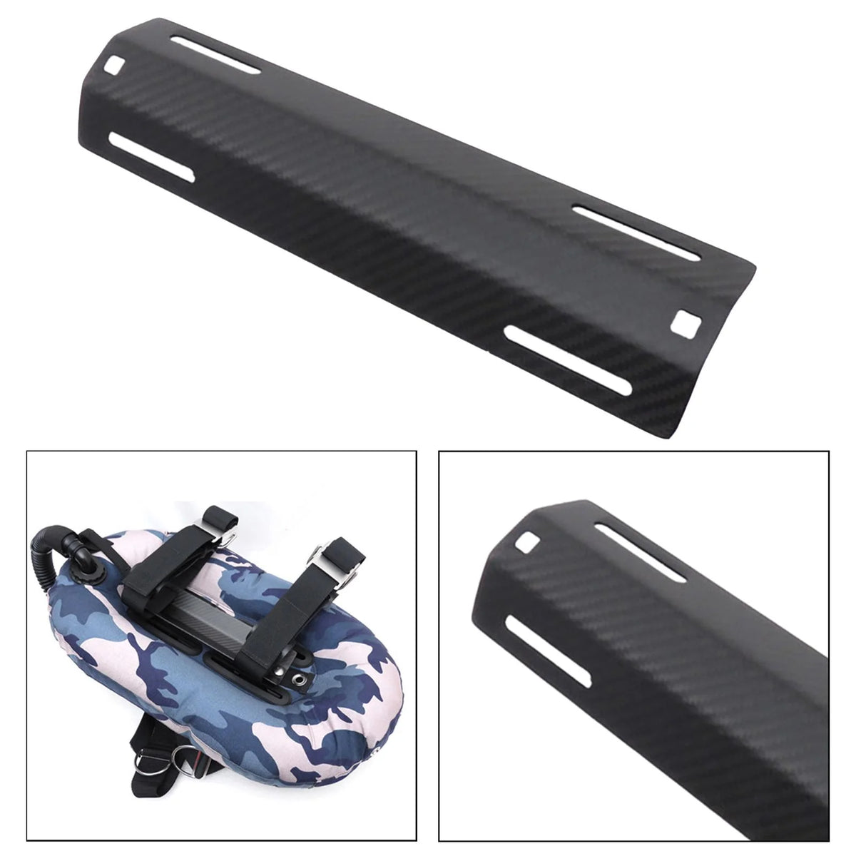 Carbon Fiber Single Tank Adapter for Scuba Diving BCD Backplate R6760