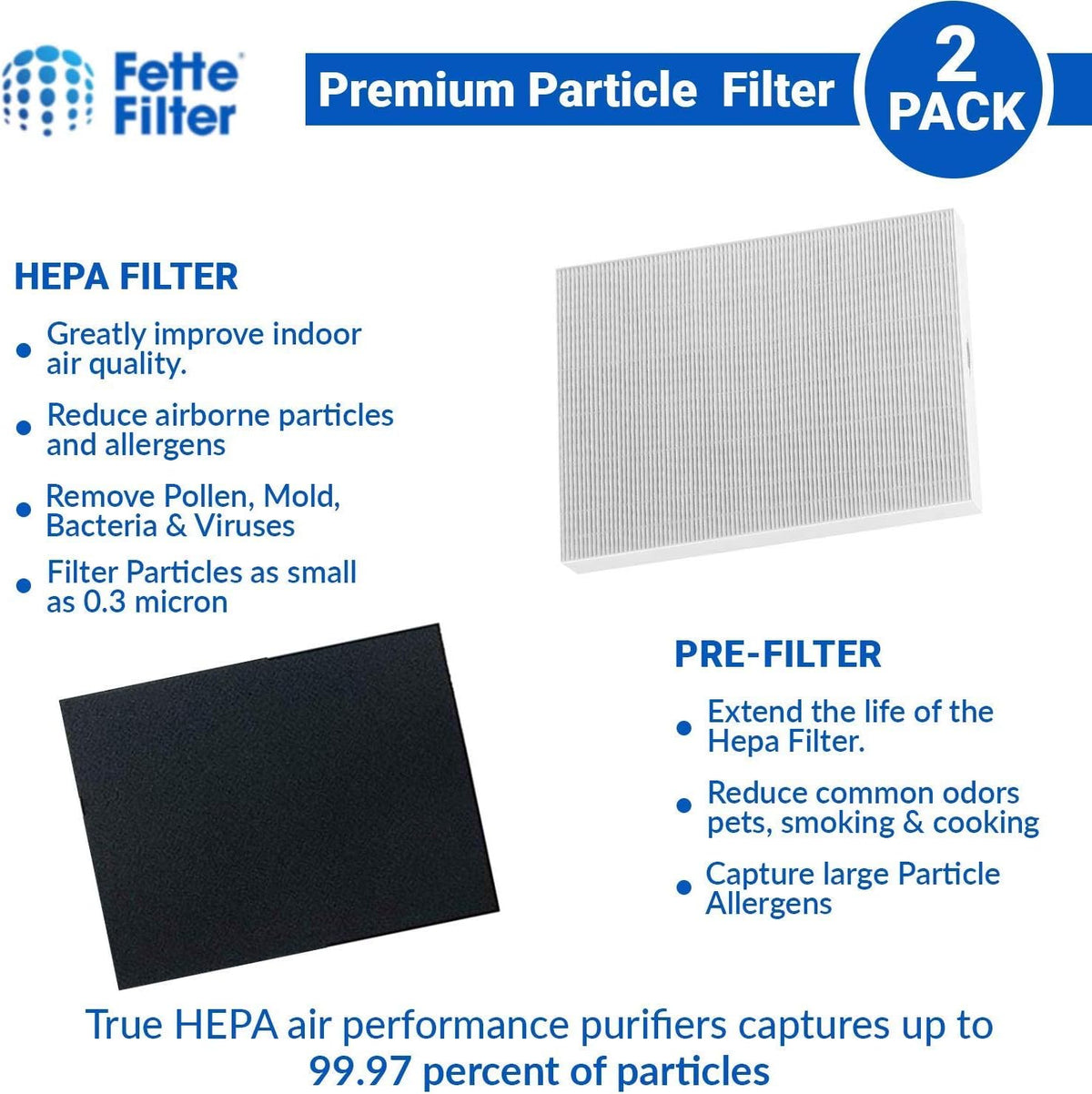 HEPA Filter Compatible with AeraMax 290 AeraMax 300 DX95 Air Purifiers Q498