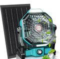 20000mAh Solar Camping Fan with Solar Panel and LED Lantern D74360