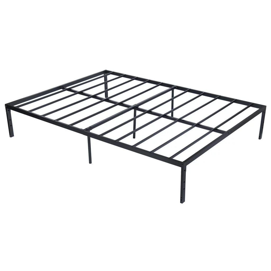 Queen Size Black Metal Slat Bed Frame A391509