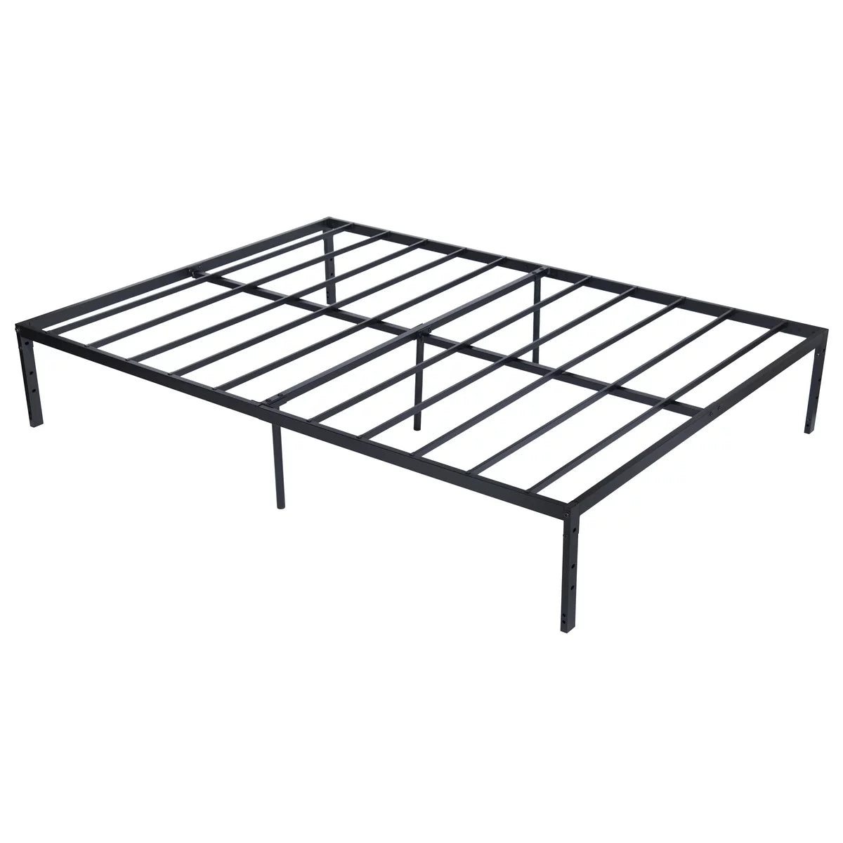 Queen Size Black Metal Slat Bed Frame A391509