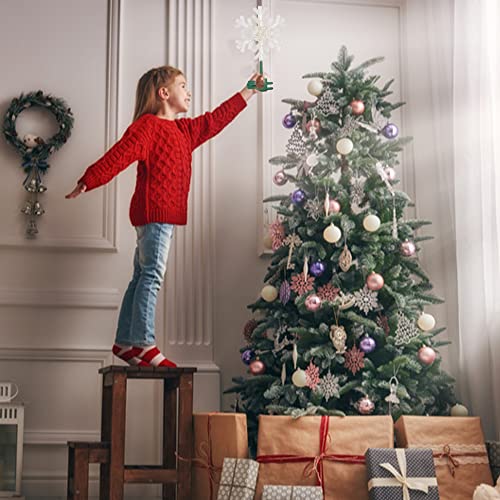 9 inch Lighted Christmas Tree Topper with 15 White LED Lights D262