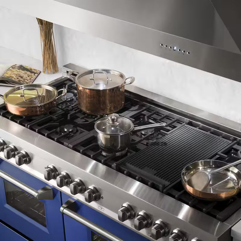 9-Burner Double Oven Dual Fuel Range in Stainless Steel H85847