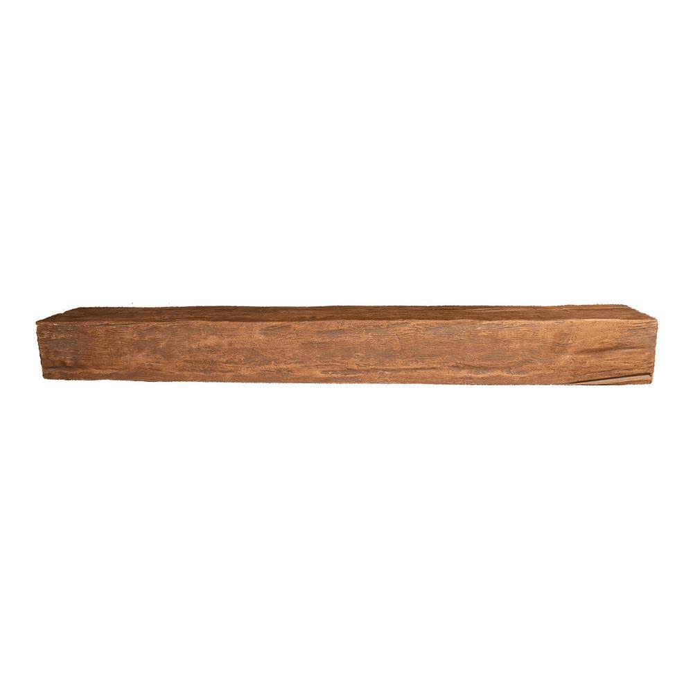 6 in. x 8 in. x 4.5 ft. Faux Wood Mantel A420