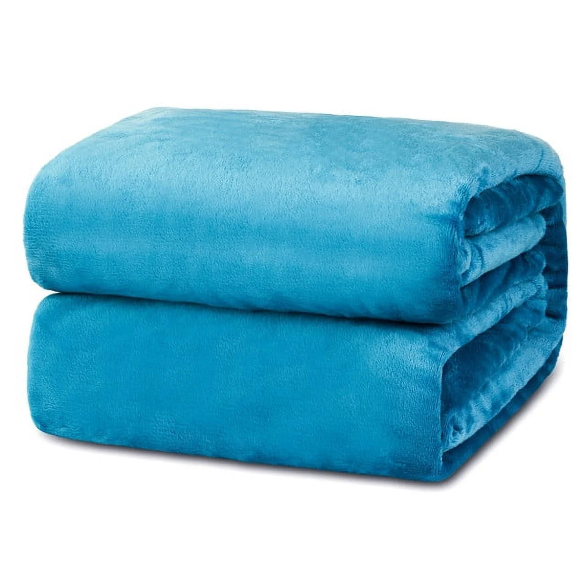 Blue Plush Microfiber Throw Blanket L675707