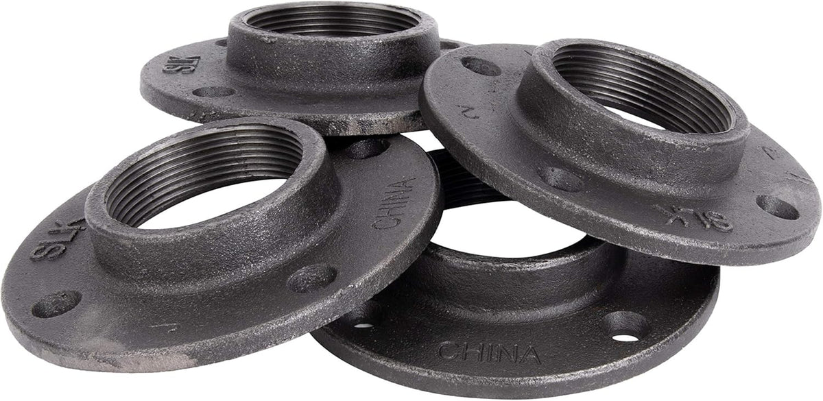 Cast Iron Floor Flange 4 Pack, Steel Grey, 2 Inch Threaded N629850