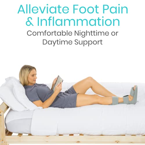 Plantar Fasciitis Night Splint with Trigger Point Stretch Wedges - Soft Leg Brace Support, Orthopedic Sleeping Immobilizer Stretch Boot (Medium) Q342881