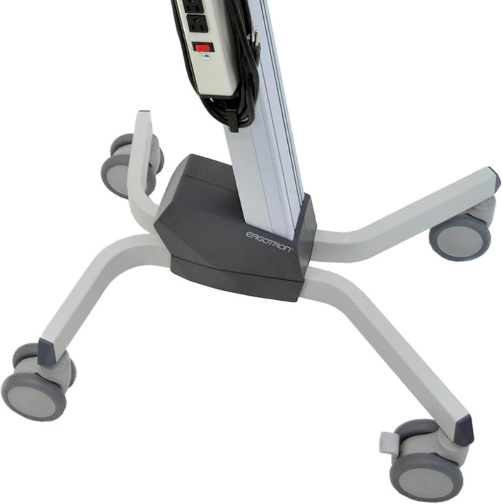 Rolling Computer Cart Mobile Standing Desk Workstation, Grey T5228
