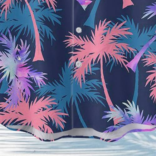 Mens Printed Hawaiian Button Down Shirts S942