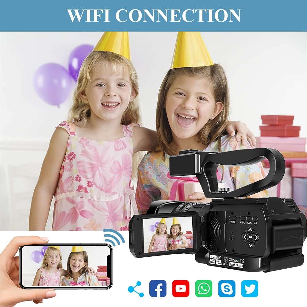 4K HD Auto Focus Video Camera 48MP 60FPS 30X Digital Zoom Camcorder F591426