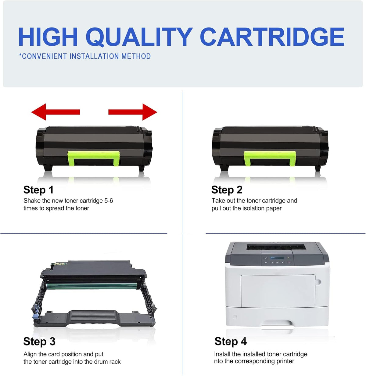 Compatible Remanufactured Toner Cartridge Replacement 3 Black P4637