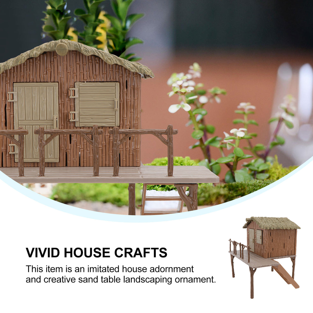 Miniature Diy Farmhouse Model Assembled Handcraft Educational Toys F3847