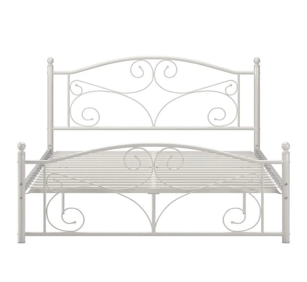 White Metal Platform Bed Z8789