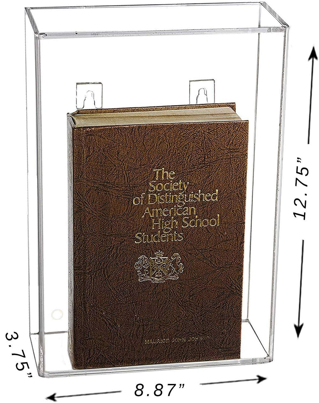 Clear Acrylic Book Display Case with Wall Mount A2549