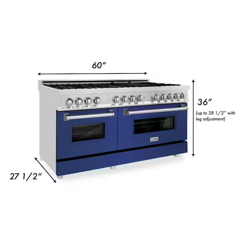 9-Burner Double Oven Dual Fuel Range in Stainless Steel H85847
