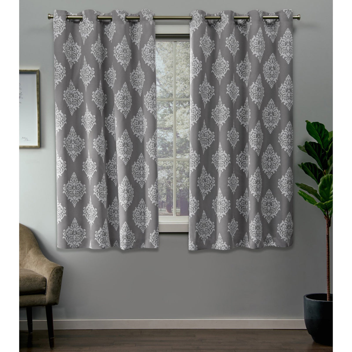 Blackout Grommet Curtain Panel Pair V76186