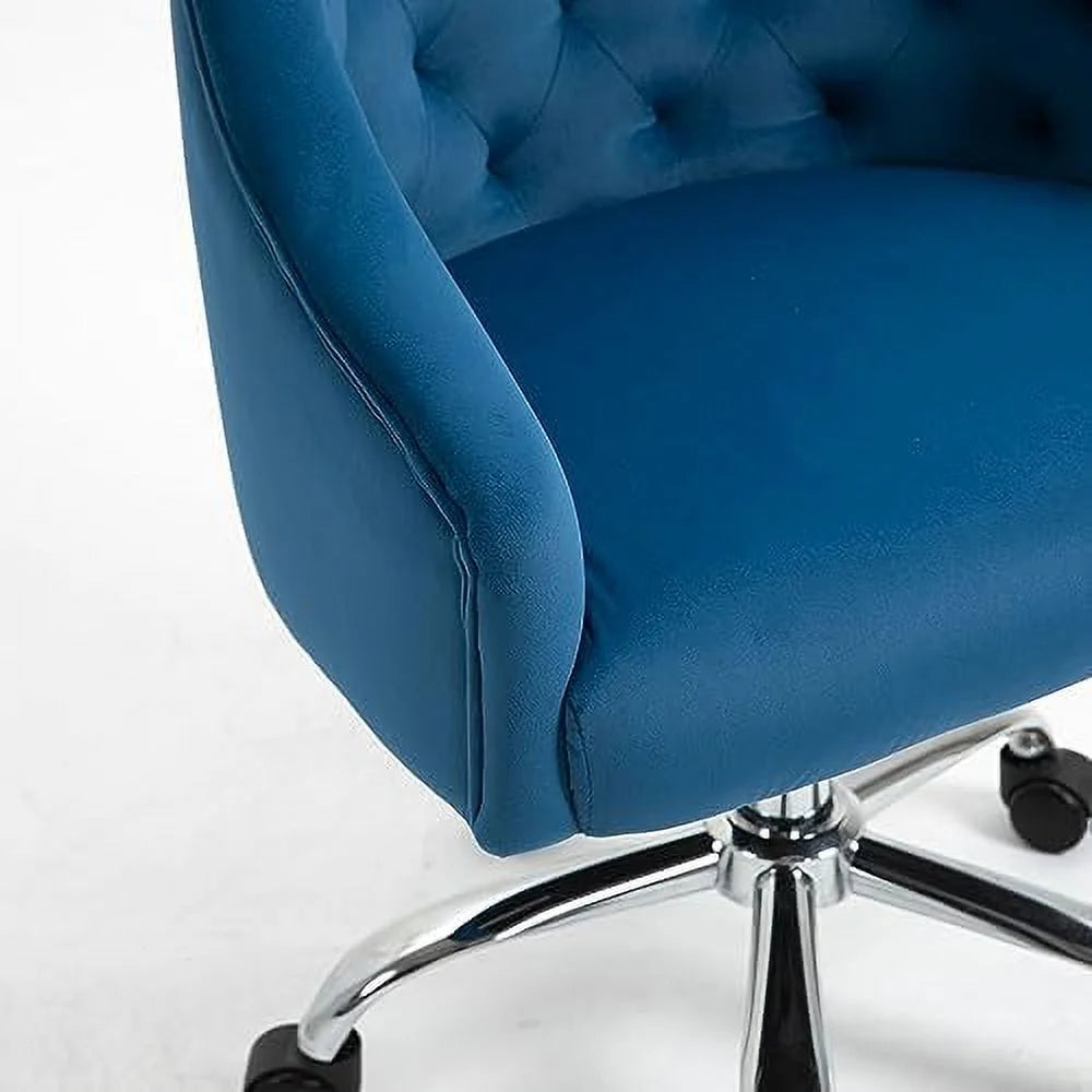 Pink Velvet Adjustable Swivel Home Office Chair J8699