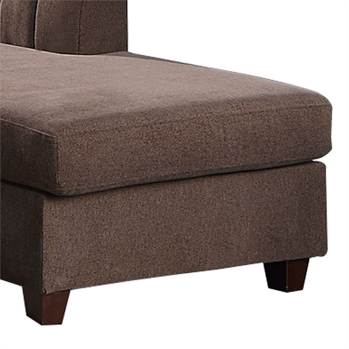 Brown Chenille 3 Piece Sectional Sofa Set J595097