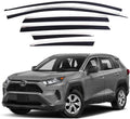Dark Smoked Side Window Vent Visor 6 Piece Set I3651