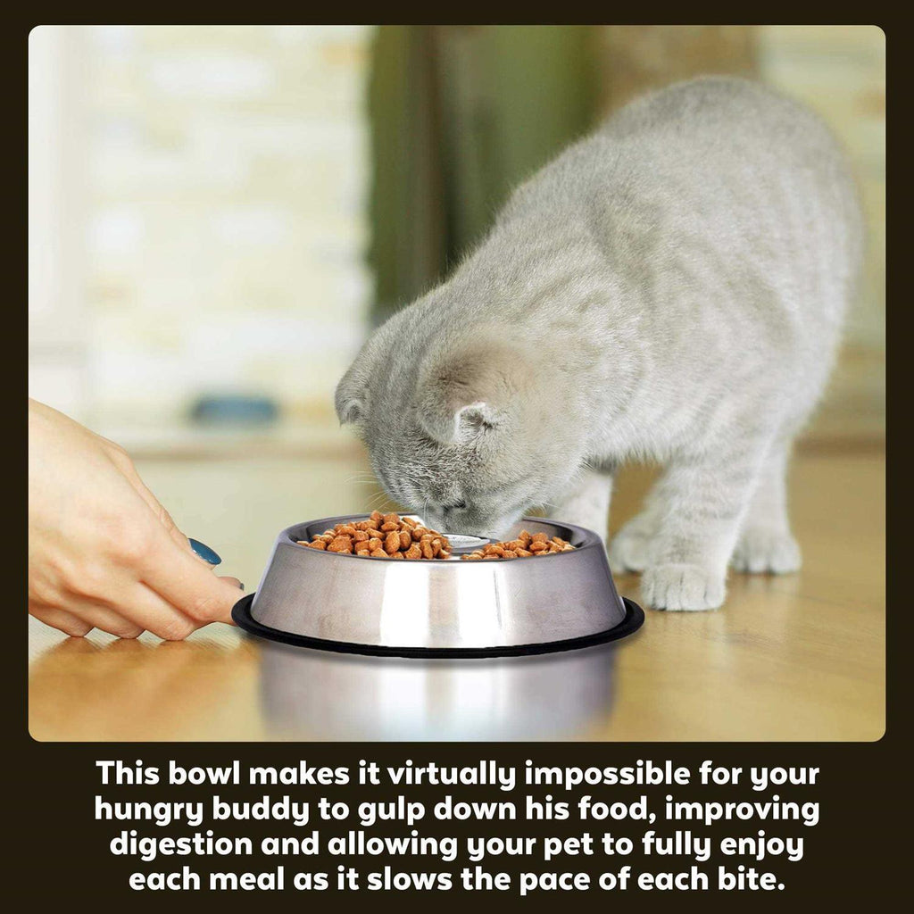 Stainless Steel Slow Feed Pet Bowl G748638