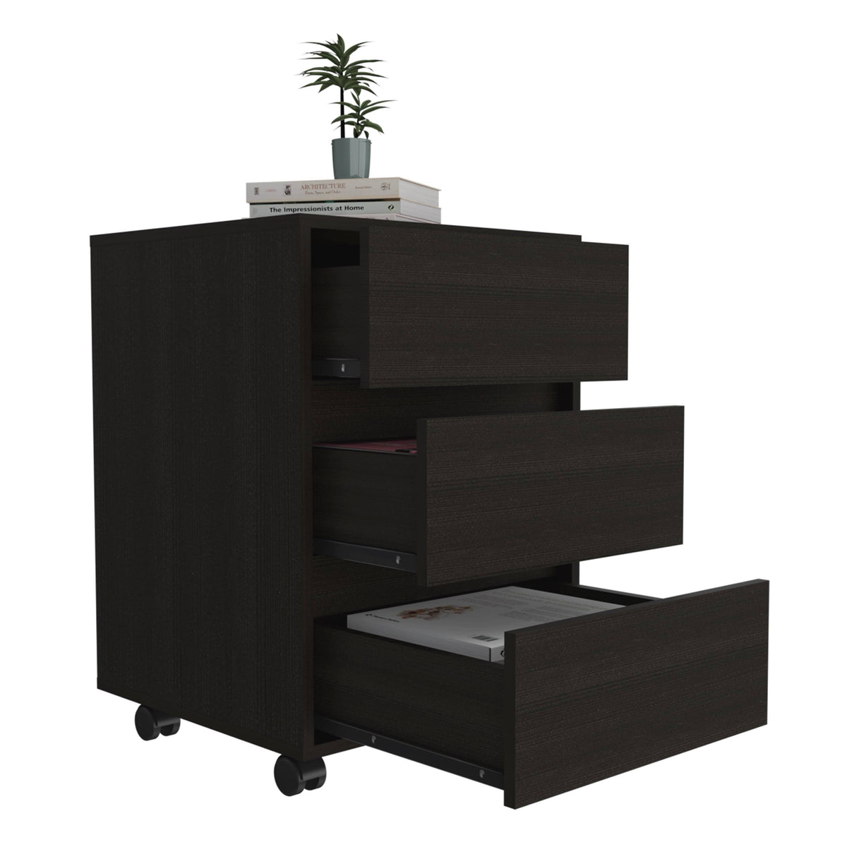 White 3 Drawer Filing Cabinet G60409