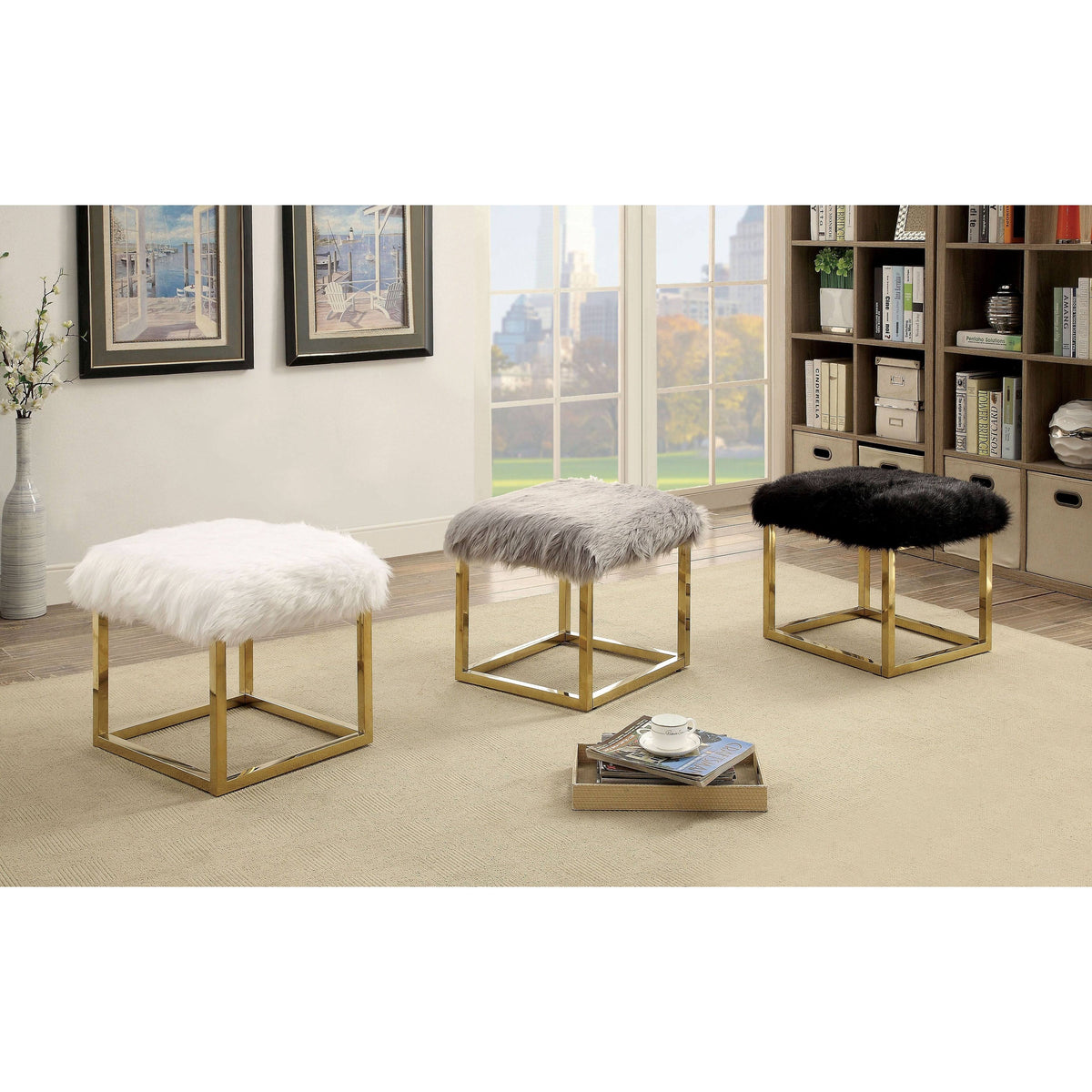 White Metal Bench T4003