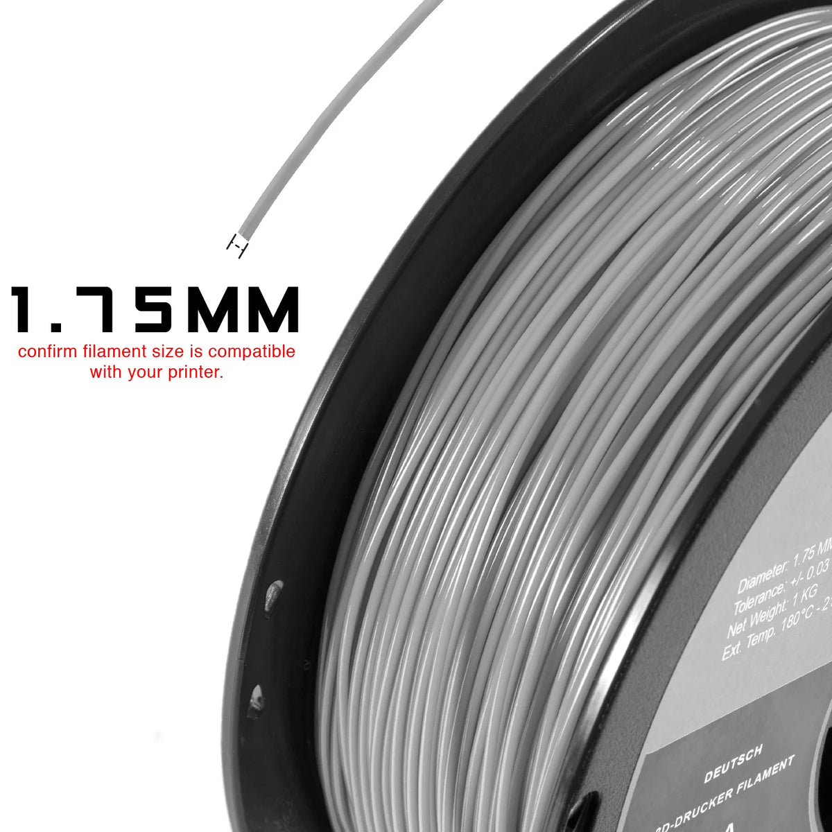 PLA 3D Printer Filament 1.75 mm 1 kg Spool Transparent Blue N1615