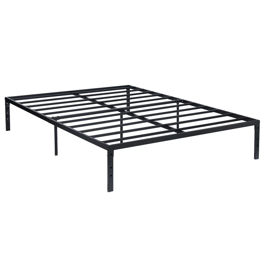 Queen Size Black Metal Slat Bed Frame A391509