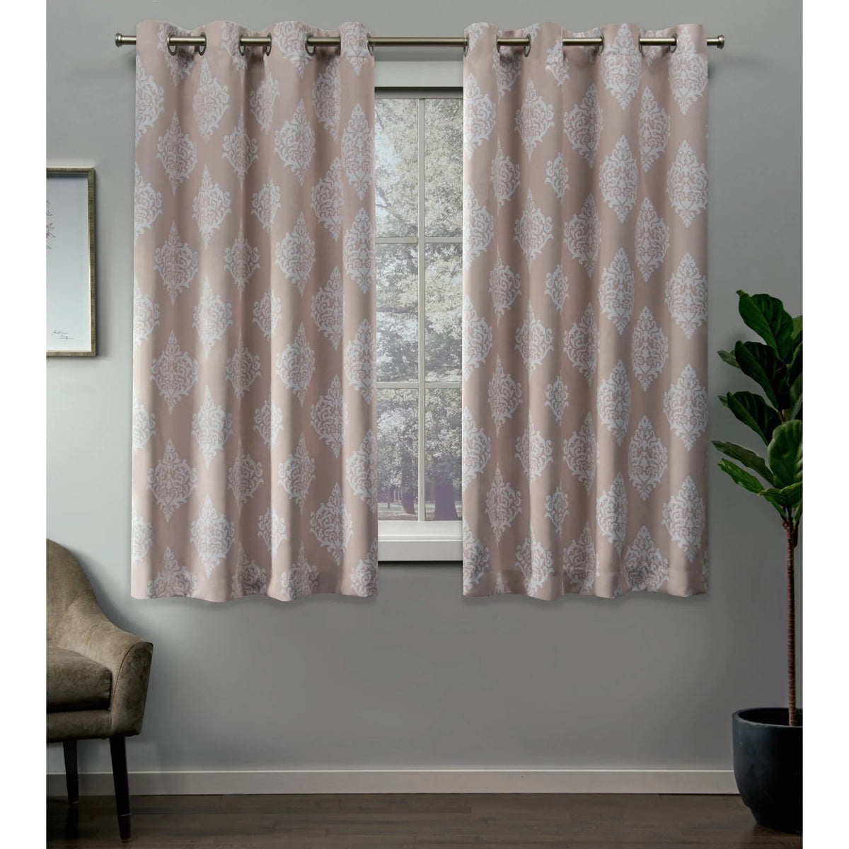 Blackout Grommet Curtain Panel Pair V76186