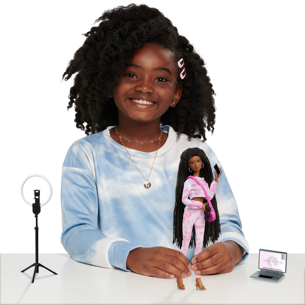 11.5-inch Fashion Doll with 4B Textured Hair, Medium Brown Skin Tone T3735