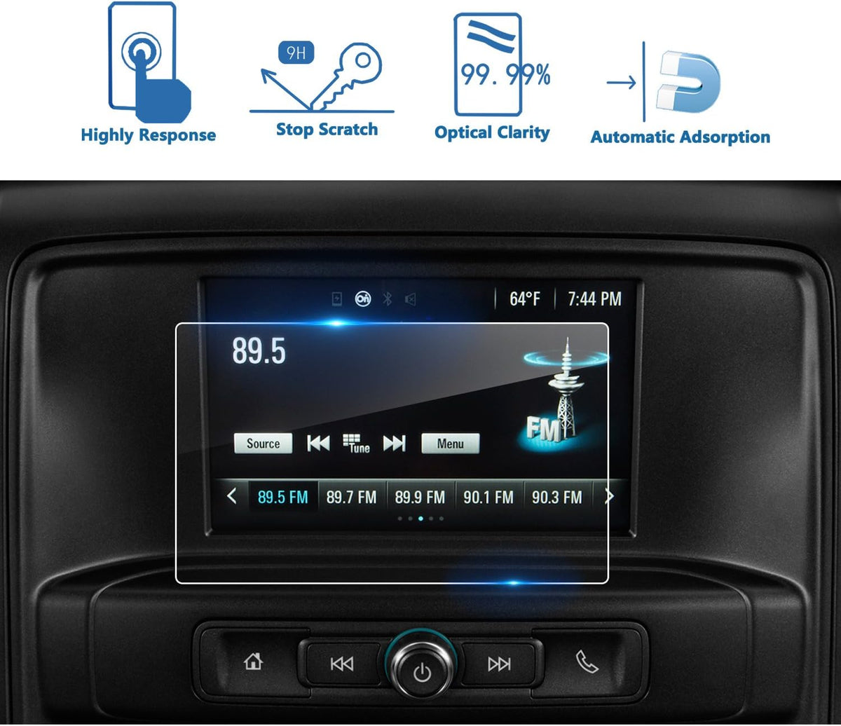 8 Inch Car Navigation Screen Protector Tempered Glass Pack of 2 Y6093