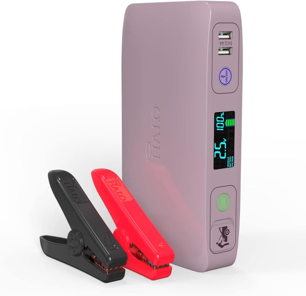 Portable Phone Laptop Charger Car Jump Starter with Outlet, LCD Display, Flood Light and Car Charger I943