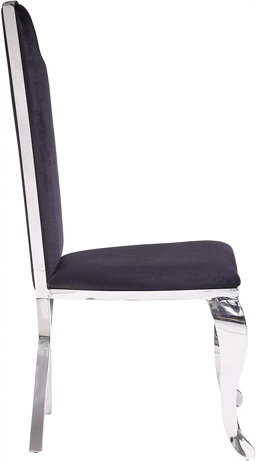 Fabric Stainless Steel Side Chair Set of 2 B39484