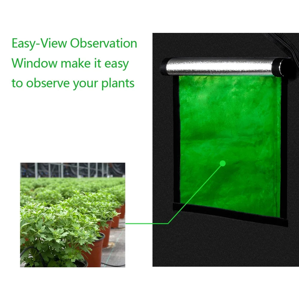 Black Hydroponic Plant Growing Tent with Window X299