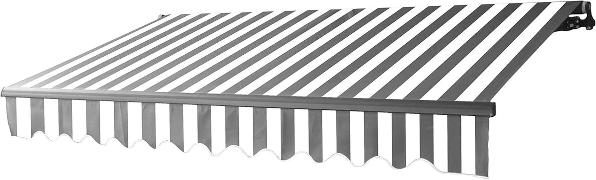 Motorized Retractable Patio Awning 12 x 10 Feet Blue F34524