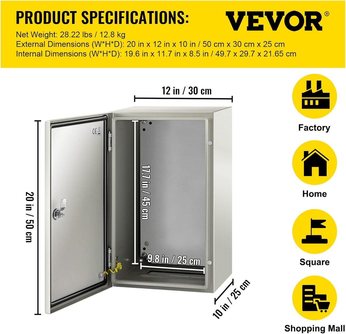 NEMA 4X Steel Electrical Enclosure V37400
