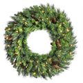 72" Pine Wreath with Warm White LED E7924